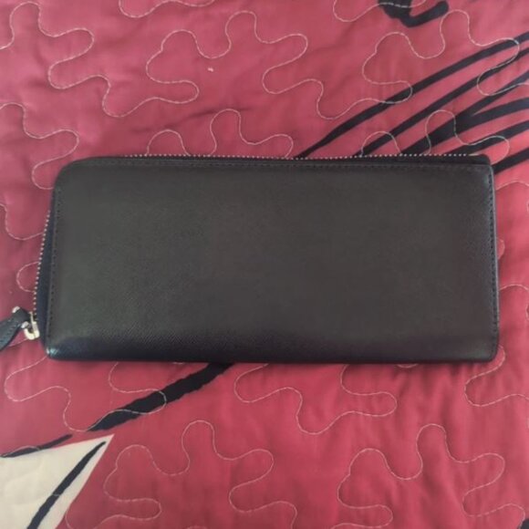 PRADA SAFFIANO LEATHER LONG ZIP AROUND WALLET BLACK - Picture 7 of 10